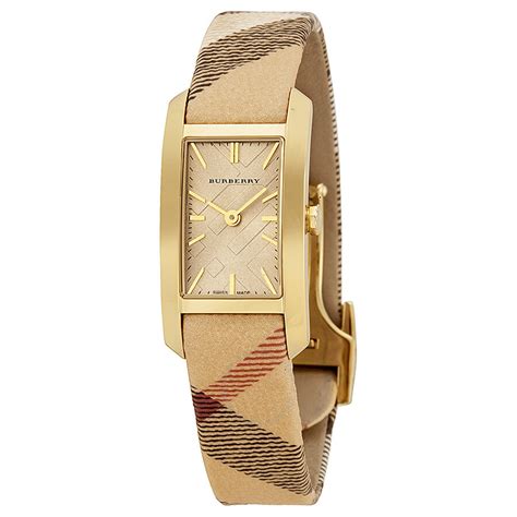 gold burberry watch ladies